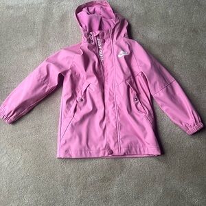 Nike Kids Pink hooded rain jacket
